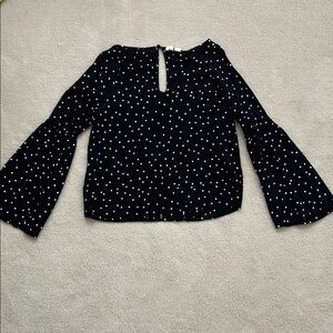 🖤 Roxy Black & White Polka Dot Blouse | Size S